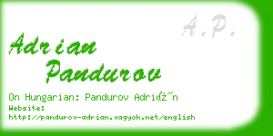 adrian pandurov business card